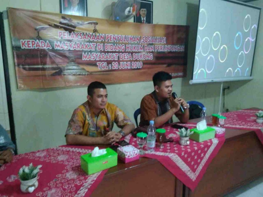 Hari Ini Sosialisasi Kepada Masyarakat di Bidang Hukum Di Desa Dukong 2 IMG 20190620 WA0006