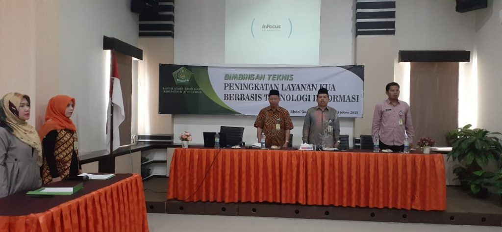 Ka Kan Kemenag Beltim Buka Bimtek Layanan KUA Berbasis IT 2 IMG 20191018 WA0014