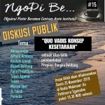 Malam ini CAI Gelar Diskusi Publik “Quo Vadis Konsep Kesetaraan”