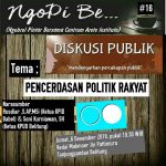 Centrum Arete Institute Gelar Diskusi Publik, “Pencerdasan Politik Rakyat”