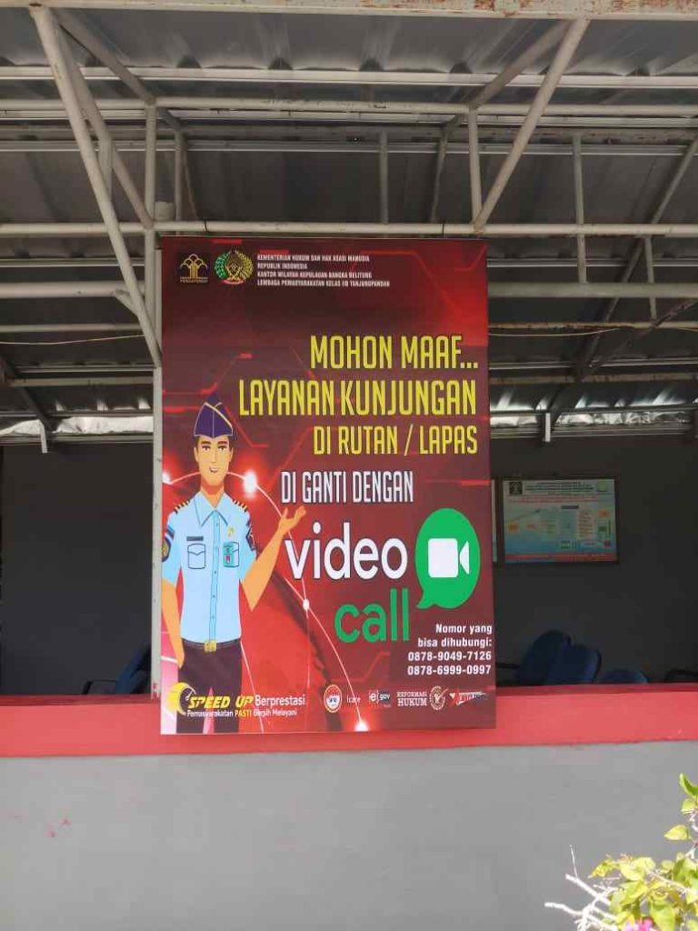 Lapas Tanjung Pandan Siapkan Fasilitas Kunjungan Keluarga Secara Online 2 IMG 20200324 WA0014