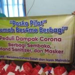 Posko Pilot Besame Salurkan Bantuan Sembako, Masker & Hand Sanitizer