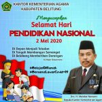 Melalui Hardiknas, Kemenag Belitung Ajak Bersatu Perangi Covid-19