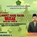 Kemenag Belitung Ucapkan Selamat Perayaan Waisak, Bagi Umat Budha