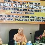 Ny. Jusnaiyah Masdar Dikukuhkan Ketua DWP Kemenag Belitung  2020-2025