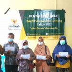 BAZNAS Belitung Santuni 50 orang Mustahiq di Desa Air Ketekok