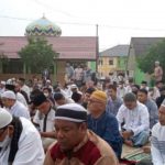 Di Halaman Komplek Perguruan Muhammadiyah, Jalan KH. Ahmad Dahlan Air Raya, Warga Muhammadiyah Sholat Idul Adha