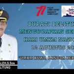 Hari UMKM Nasional, Begini Sambutan Bupati Belitung