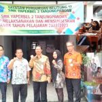 Pertama, Diera Kepimpinan Kepala SMK Yaperbel 2 Tanjungpandan Samad S.M Dikunjungi Kadin Pendidikan Babel