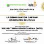 Raih Predikat WTP, Bukti Lazismu Belitung Telah Kelola Keuangan Dana Zakat Dengan Baik dan Benar
