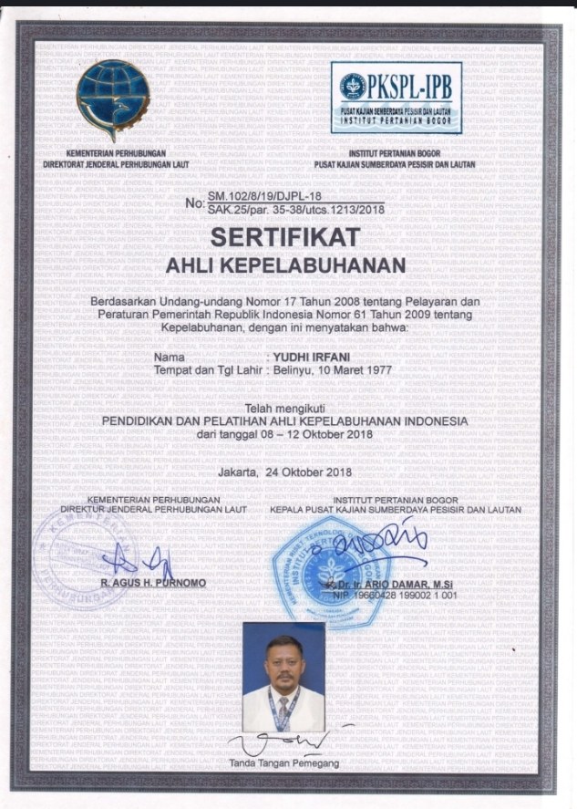 Calon Direktur Badan Usaha Pelabuhan (BUP) Tanjung Batu Yudhi Irfani: Dari Pengalaman hingga Raih Sertifikat Ahli Kepelabuhanan 2 IMG 20250505 130657