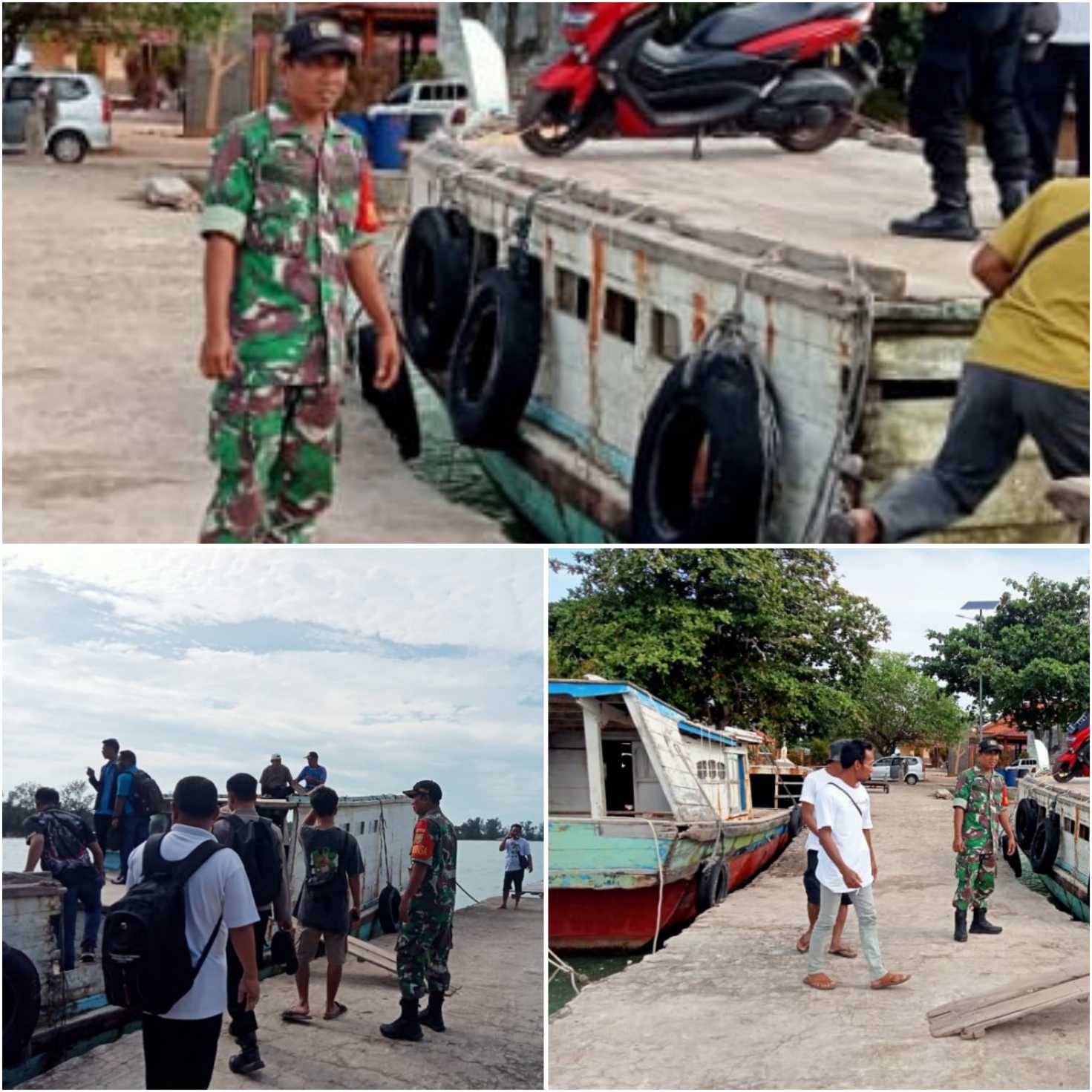 Anggota Koramil 414-04/Membalong, Sertu Yusup Imbau Warga Perhatikan Keamanan Saat Menyeberang ke Pulau Seliu 2 InCollage 20251030 151236363
