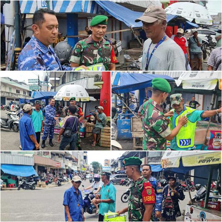 Babinsa Serka Astiyandi Gelar Komsos Bersama Petugas Parkir di Pasar Tanjungpandan 2 InCollage 20251105 153029452