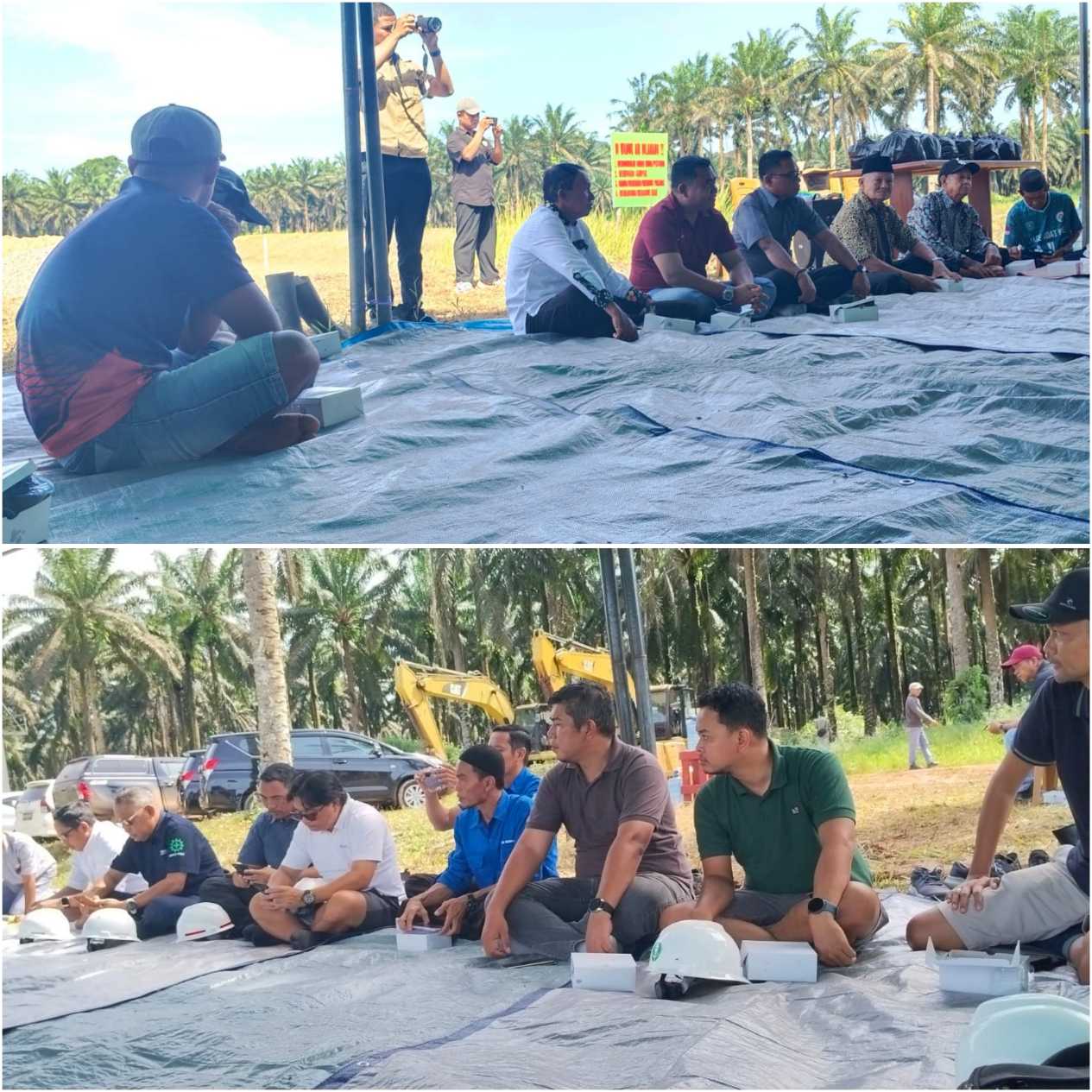 Dandim 0414 Belitung Hadiri Doa Bersama Pembukaan Lahan Pembibitan Sawit PT FLD di Desa Kembiri 2 InCollage 20251121 153421769