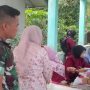 Anggota Koramil 414-02/Manggar Serda Dedi Irawan Laksanakan Monitoring Posyandu di Desa Lalang Jaya