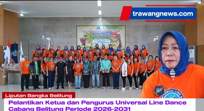 Hj. Messalina Oesman, S.Pd Resmi Dilantik Ketua Universal Line Dance Cabang Belitung periode 2026–2031