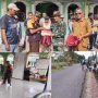Sambut bulan suci Ramadhan, PJ Danramil 03/Gantung Pelda Aripianto bersama anggota Koramil Lakukan Gotong Royong Bersihkan Masjid Al-Muhajirin