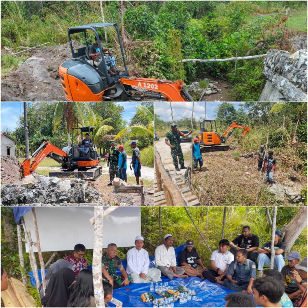 Syukuran Pembangunan Jembatan Beton Digelar Koramil 414-01/Tanjungpandan di Desa Air Pelempang Jaya 2 IMG 20260402 135534