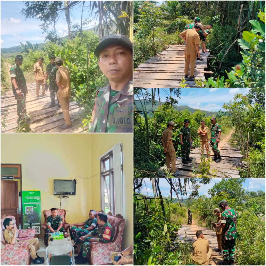 Koramil 0414-04 Membalong dan personel Subdenzibang 02.5/II Belitung Survey Lokasi Pembangunan Jembatan di Desa Lassar 2 IMG 20260413 150340
