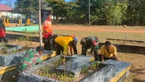 Jajaran Koramil 03/Gantung Gelar Jumat Bersih dalam Gerakan Nasional Indonesia ASRI