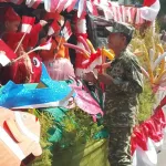 Koramil 414-02/Manggar Monitor Pawai Pembangunan HUT ke-81 Kemerdekaan RI