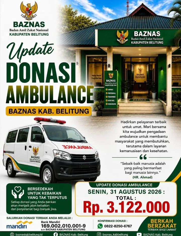 BAZNAS Belitung Ajak Sedekah Ambulans, Pahala yang Terus Mengalir di Setiap Putaran Rodanya 8 AddText 09 01 02.36.54