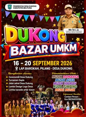 Catat, Jangan Lewatkan DUKONG Bazar UMKM Hadir Dari 16 hingga 20 September 2026