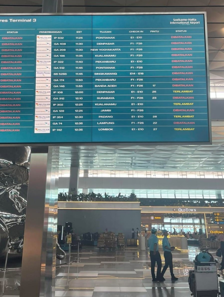 Erupsi Anak Krakatau Ganggu Penerbangan, Termasuk Enam Rute Jakarta–Tanjungpandan Dibatalkan