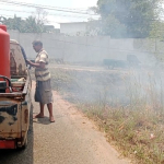 Lahan Seluas 0,25 Hektare Terbakar di Dusun Pelataran Senyubuk Beltim, Api pun Berhasil Dipadamkan