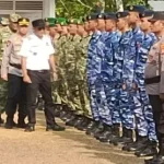 Pemkab dan TNI, Polri, Satpol PP, Linmas Apel Gelar Pasukan Pengamanan Pilkades Serentak Belitung