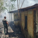 Terjadi Kebakaran Lahan dan Bangunan Eks Warung Kopi di Desa Mayang:Api Berhasil Dipadamkan