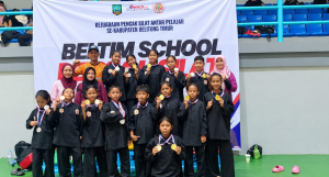 14 Pesilat Cilik SDN 10 Gantung Raih Juara Umum I Beltim School Pencak Silat Championship 2026