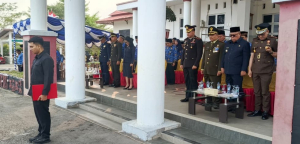 Danramil 02/Manggar Hadiri Upacara Hari Kesaktian Pancasila di Halaman Kantor Bupati Belitung Timur