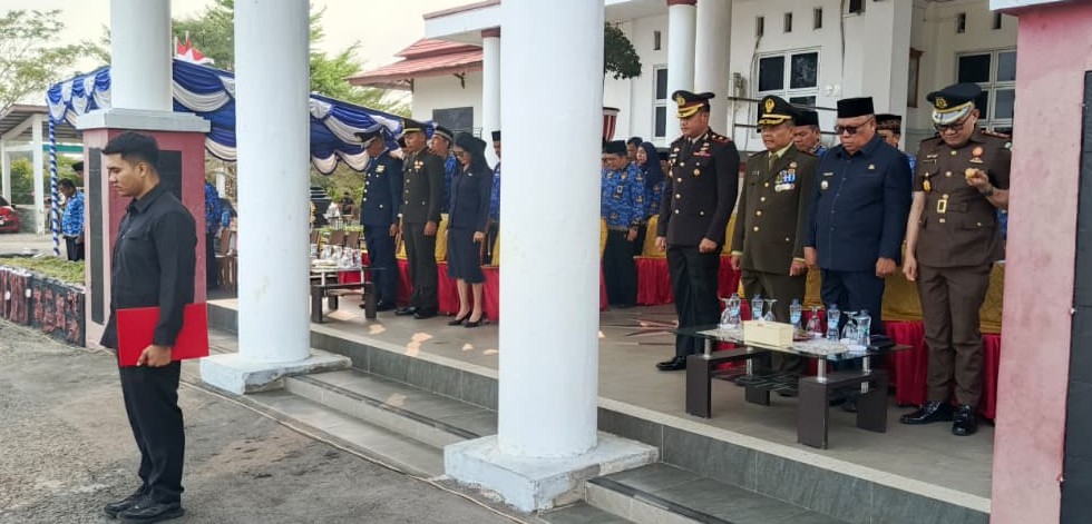 Danramil 02/Manggar Hadiri Upacara Hari Kesaktian Pancasila di Halaman Kantor Bupati Belitung Timur