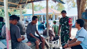 Di Padang Kandis Serka Yusup Ajak Warga Waspadai Karhutla dan Jaga Kamtibmas
