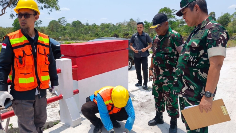 Kegiatan Monitoring Pemeriksaan langsung terhadap Jembatan Air Pelempang Jaya di Kabupaten Belitung