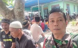 Babinsa Desa Perpat Sertu Didi K, Hadiri Tahlilan, Pererat Silaturahmi dan Komsos dengan Warga