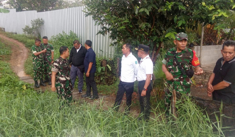Pemdes Air Ketekok Bersama Kodim 0414 Belitung Tinjau Lokasi Pembangunan Jembatan Garuda