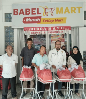 Perkuat Rasa Kepedulian dan Kepekaan Sosial, Baznas Belitung Ajak Mustahiq Belanja Sembako