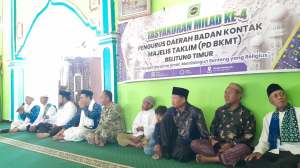 Anggota Koramil 03/Gantung Sertu Wawan S Hadiri Milad ke-4 PD BKMT Belitung Timur di Simpang Pesak