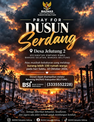 BAZNAS Belitung Himpun Donasi Rp15,76 JUTA untuk Korban Kebakaran di Dusun Serdang Basel