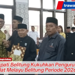 Bupati Belitung Kukuhkan Pengurus Lembaga Adat Melayu Periode 2026–2029
