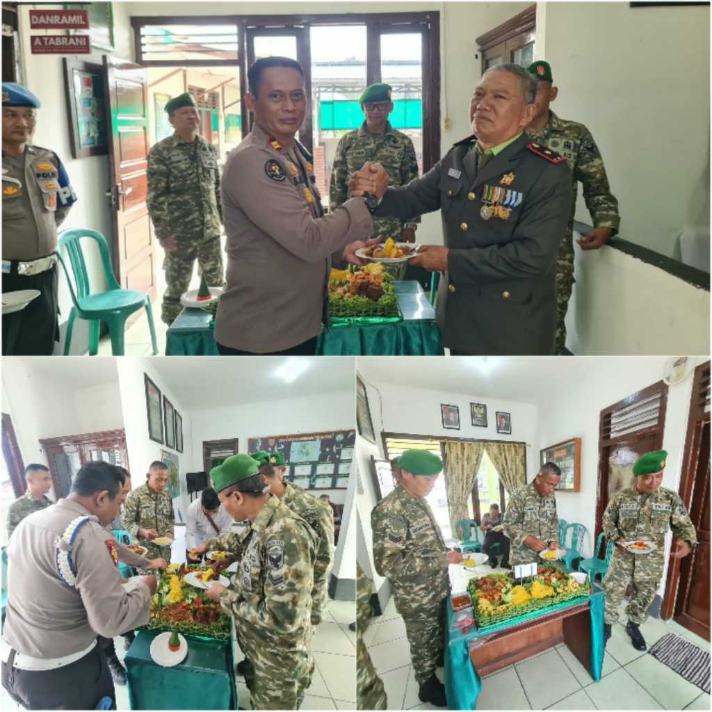 Polsek Tanjungpandan Beserta Jajaran Silaturahmi ke Koramil, Beri Tumpeng di HUT TNI ke-81 8 IMG 20261005 154828
